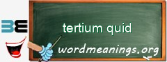 WordMeaning blackboard for tertium quid